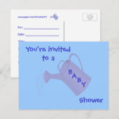 Invitations de douche bébé Blue Water Can Cartes p (Devant / Derrière)