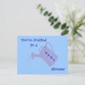 Invitations de douche bébé Blue Water Can Cartes p (Debout devant)