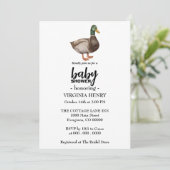 Invitations de douche bébé canard de Mallard (Debout devant)