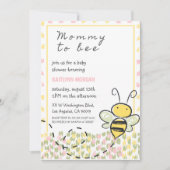 Invitations de douche bébé d'abeille Rustic Girl (Devant)