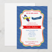 Invitations de douche bébé de l'avion (Devant / Derrière)