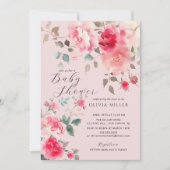 Invitations de douche Bébé en Fleur de Bruit (Devant)