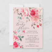 Invitations de douche Bébé en Fleur de Bruit (Devant)