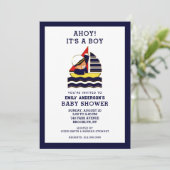 Invitations de douche bébé garçon (Debout devant)