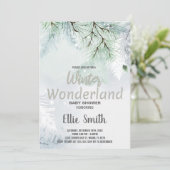 Invitations de douche bébé hiver Parties scintilla (Debout devant)