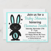 Invitations de douche bébé lapin (Devant)