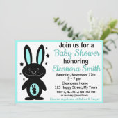 Invitations de douche bébé lapin (Debout devant)
