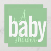Invitations de douche bébé moderne (Devant / Derrière)