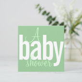 Invitations de douche bébé moderne (Debout devant)