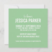 Invitations de douche bébé moderne (Dos)