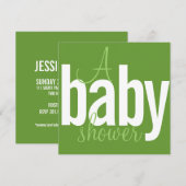 Invitations de douche bébé moderne (Devant / Derrière)