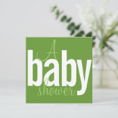 Invitations de douche bébé moderne (Debout devant)