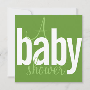 Invitations de douche bébé moderne