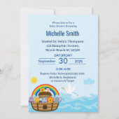 Invitations de douche bébé Noah's Ark (Devant)