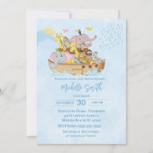 Invitations de douche bébé Noah's Ark (Devant)