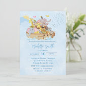 Invitations de douche bébé Noah's Ark (Debout devant)