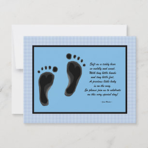 Invitations de douche bébé personnalisées Pieds bé