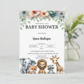 Invitations de douche bébé personnalisées | Thème  (Debout devant)