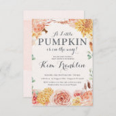 INVITATIONS DE DOUCHE BÉBÉ PETIT CITROUILLE (Devant / Derrière)