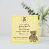 Invitations de douche bébé pour ours neutres de se (Debout devant)