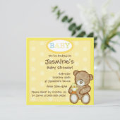 Invitations de douche bébé pour ours neutres de se (Debout devant)