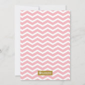 Invitations De Douche Bébé Rose Et Or, Baby Girl (Dos)