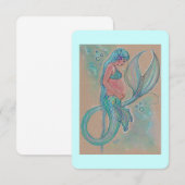 Invitations de douche bébé sirène enceinte par Ren (Devant / Derrière)