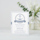 Invitations De Douche Bébée À Thème Nautique Éléga (Debout devant)