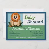 Invitations De Douche Bébée Couleur Lion Cute (Devant)