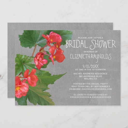 Invitations de douche brésilienne (Devant / Derrière)