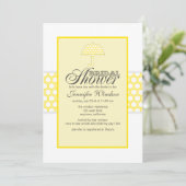 Invitations De Douche Bridal Canary Jaune Et Grey (Debout devant)