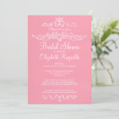 Invitations De Douche Bridal Rose Luxury (Debout devant)