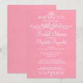 Invitations De Douche Bridal Rose Luxury (Devant / Derrière)