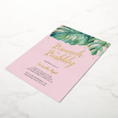 Invitations De Douche Bridal Tropical Rose Et Vert (Rotation)