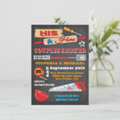 Invitations de douche Chalkboard pour ses couples  (Debout devant)