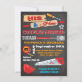 Invitations de douche Chalkboard pour ses couples  (Devant)