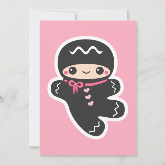 Invitations De Douche Cute Ninja Baby (Devant)