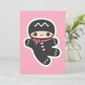Invitations De Douche Cute Ninja Baby (Debout devant)
