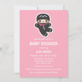 Invitations De Douche Cute Ninja Baby (Dos)