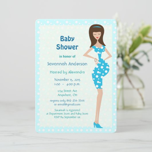 Invitations de douche de bébé de bosse (Debout devant)