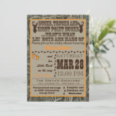 Invitations de douche de bébé de Camo de chasse (Debout devant)