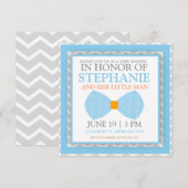 Invitations de douche de bébé de cravate d'arc (Devant / Derrière)