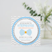 Invitations de douche de bébé de cravate d'arc (Debout devant)