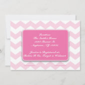 Invitations de douche de bébé de motif de Chevron (Dos)