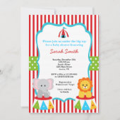 Invitations de douche de carnaval de cirque (Devant)