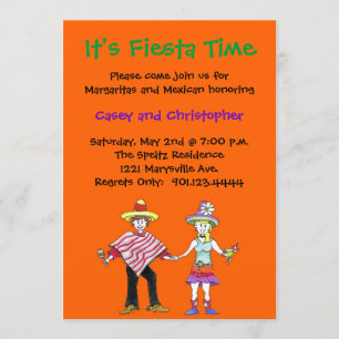 Invitations de douche de couples de fiesta