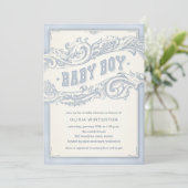 Invitations de douche de cowboy de bébé (Debout devant)