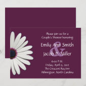 Invitations de douche de Daisy Purple Couple (Devant / Derrière)