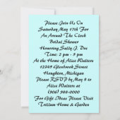 Invitations De Douche De L'Horloge À L'Occident (Dos)