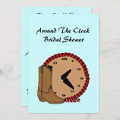 Invitations De Douche De L'Horloge À L'Occident (Devant / Derrière)